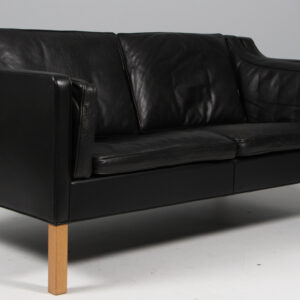 Børge Mogensen. Fritstående to pers. sofa, model 2212. Original betrukket