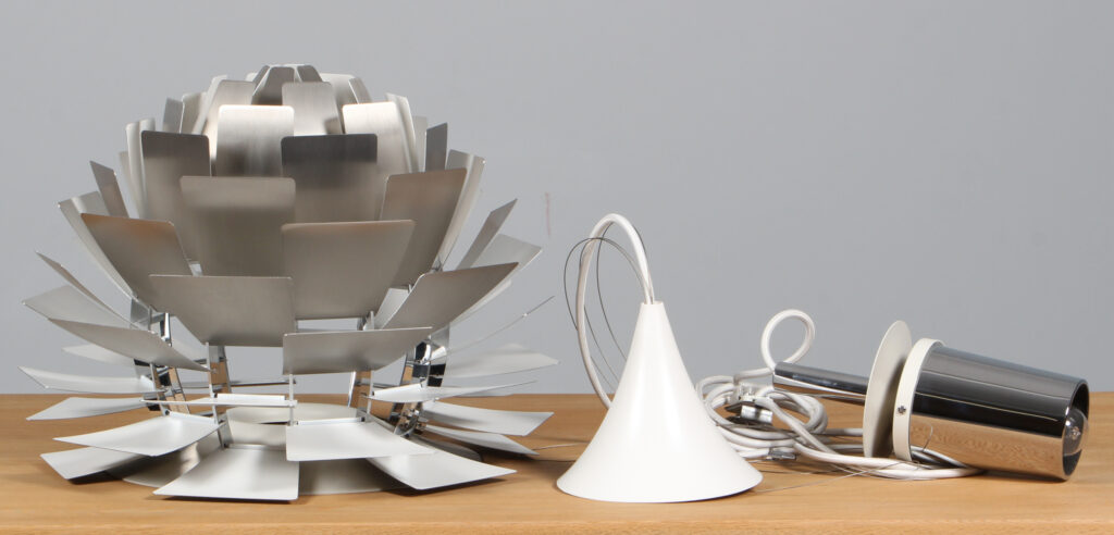 Poul Henningsen Koglen af børstet aluminium. Model Ø. 48 - Billede 5