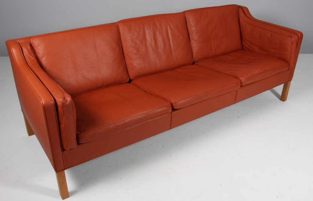 Børge Mogensen tre personers sofa, model 2213. Original betrukket - Billede 2