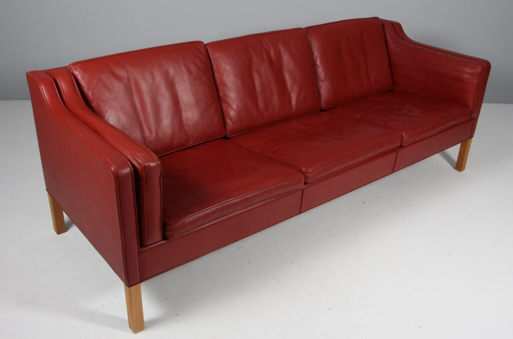 Børge Mogensen tre personers sofa, model 2213. Original betrukket - Billede 2