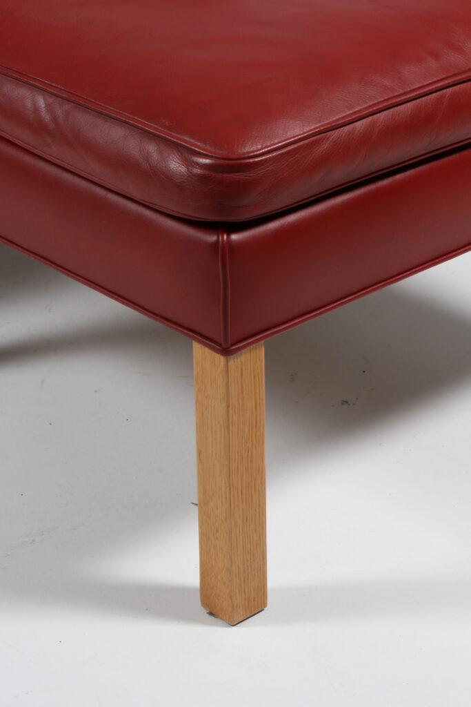 Børge Mogensen. Øreklapstol med skammel, model model 2204/2202. Original betrukket - Billede 8