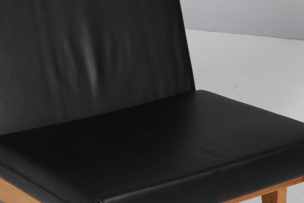 Hans J. Wegner lænestol model GE370, eg samt anilin læder - Billede 5
