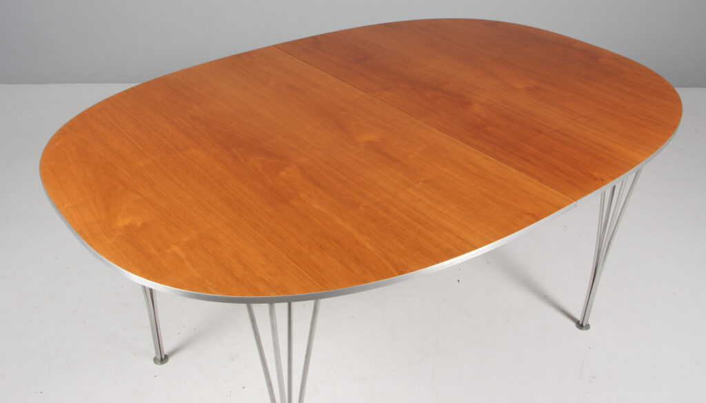 Piet Hein & Bruno Mathsson super ellipse bord med plader. 2011 - Billede 2