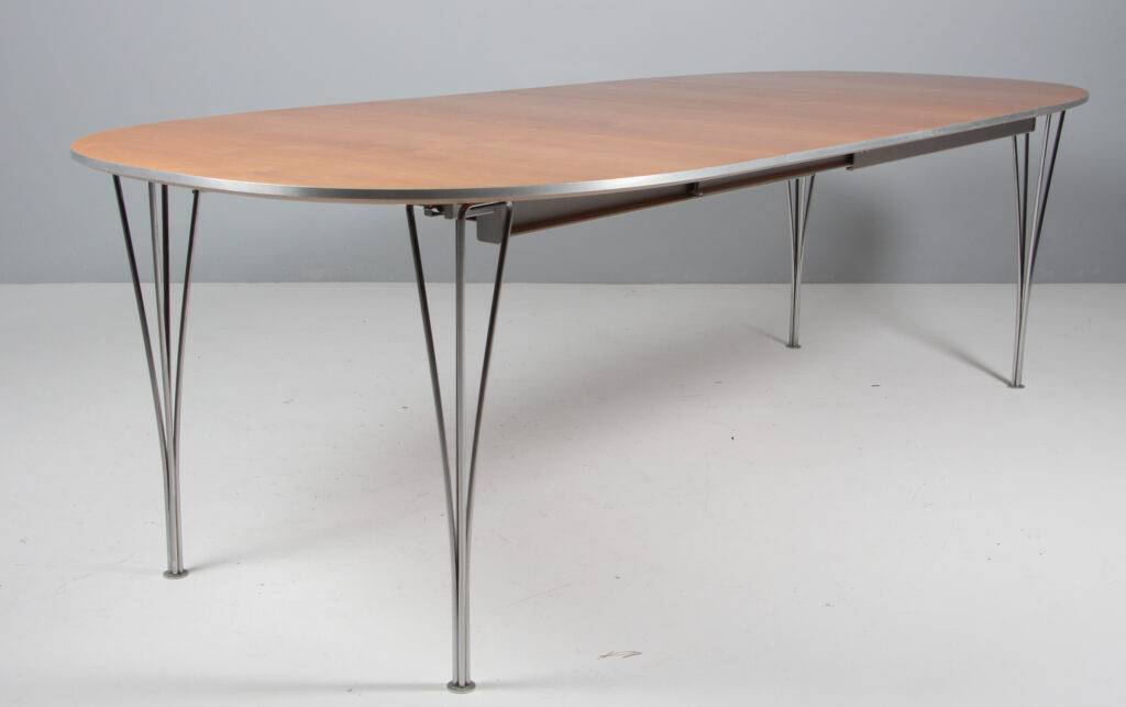 Piet Hein & Bruno Mathsson super ellipse bord med plader. 2011 - Billede 6