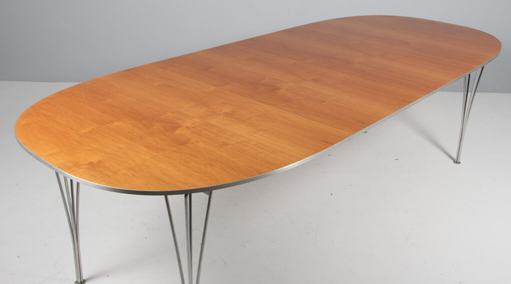 Piet Hein & Bruno Mathsson super ellipse bord med plader. 2011 - Billede 5