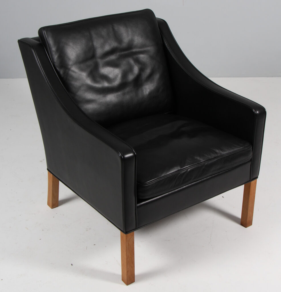 Børge Mogensen. Lænestol, model 2207. Original betrukket - Billede 2