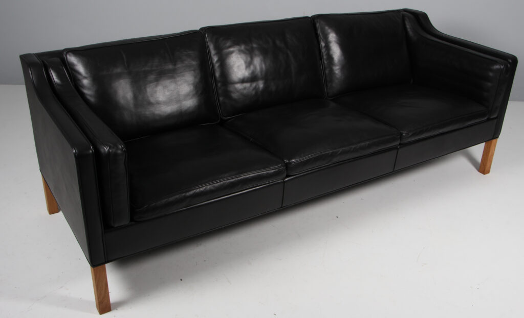 Børge Mogensen tre personers sofa, model 2213. Original betrukket - Billede 2