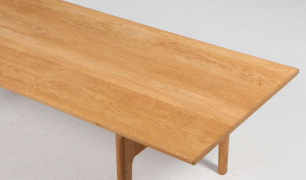 Hans J. Wegner sofabord af massiv sæbebehandlet eg, model AT15 - Billede 7