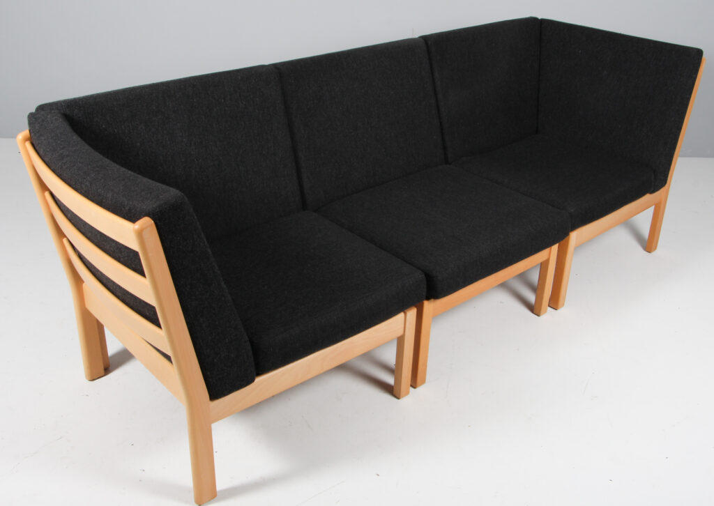 Hans J. Wegner modulsofa af bøg og Hallingdal uld, model GE280 - Billede 2