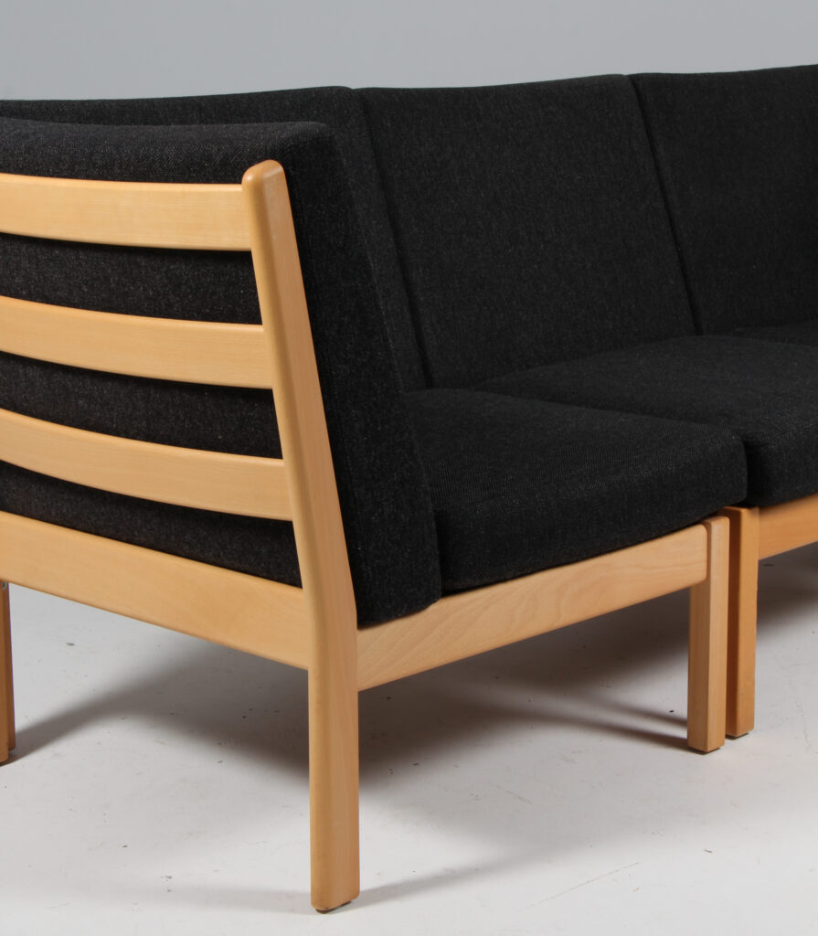 Hans J. Wegner modulsofa af bøg og Hallingdal uld, model GE280 - Billede 9