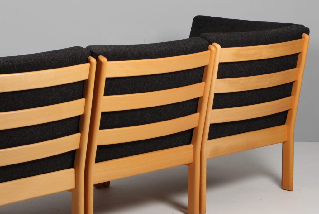 Hans J. Wegner modulsofa af bøg og Hallingdal uld, model GE280 - Billede 3