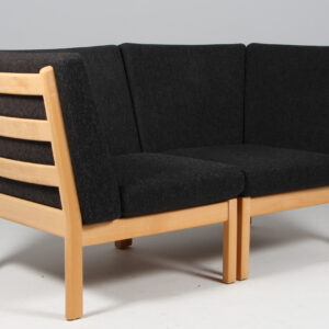 Hans J. Wegner modulsofa af bøg og Hallingdal uld, model GE280