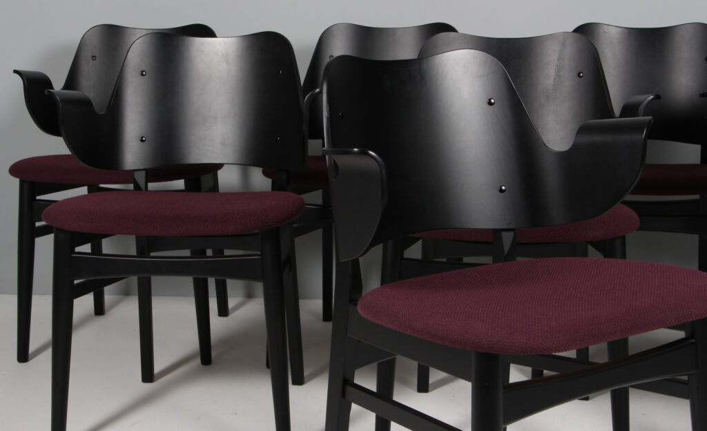 Hans Olsen for Warm Nordic sæt på otte armstole, coda 2 fra Kvadrat. Model 107. - Billede 8