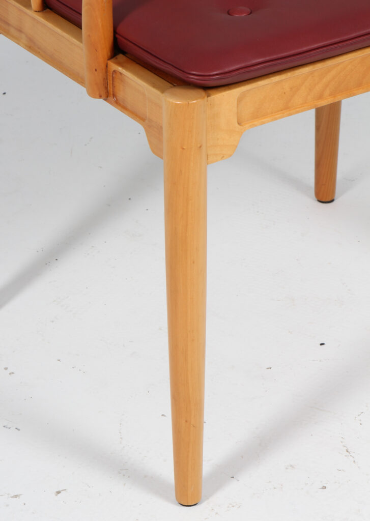 Hans J. Wegner kina stol af kirsebær og elegance anilin læder, model 4283 - Billede 5