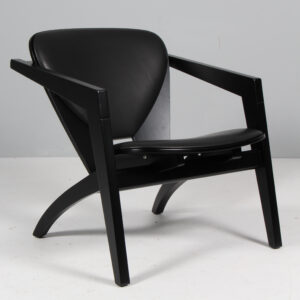 Hans J. Wegner butterfly lænestol, anilin læder, model GE460