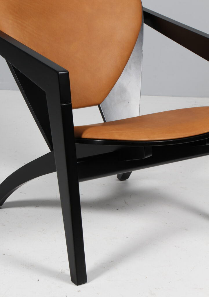 Hans J. Wegner butterfly lænestol, anilin læder, model GE460 - Billede 4