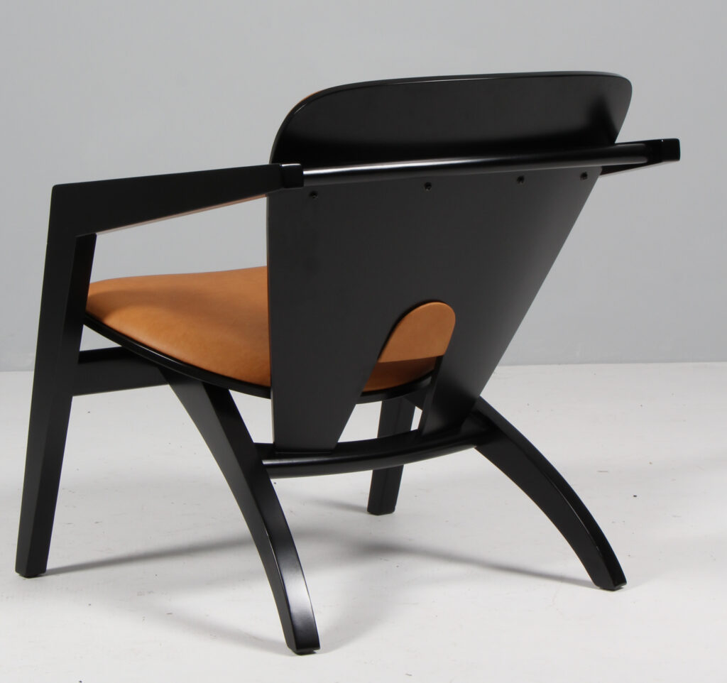 Hans J. Wegner butterfly lænestol, anilin læder, model GE460 - Billede 3
