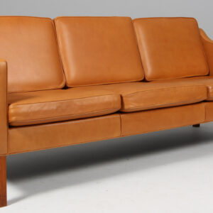 Børge Mogensen tre personers sofa model 2423, anilin læder