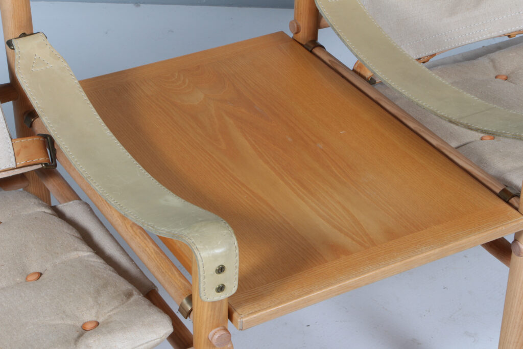 Arne Norell Scirocco par safaristole af ask og canvas - Billede 9