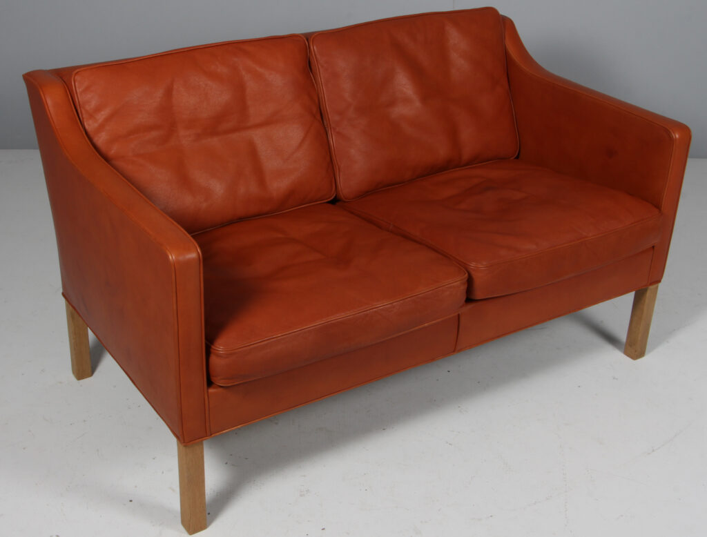 Børge Mogensen to personers sofa, model 2422. Original betrukket - Billede 2