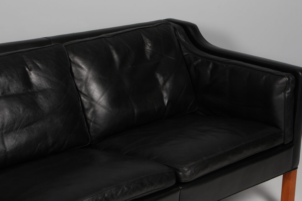 Børge Mogensen. Fritstående trepers. sofa, model 2213. Original betrukket - Billede 5