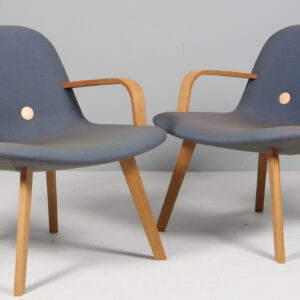 Foersom & Hiort-Lorenzen for Fredericia, Eyes lounge chair. Steelcut trio