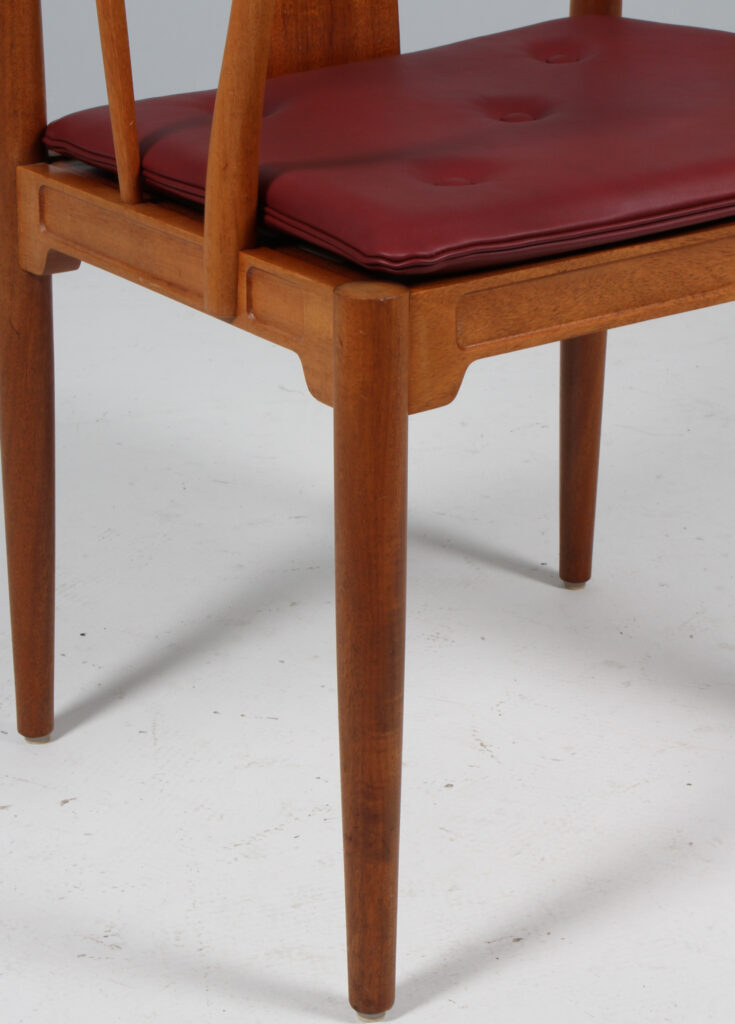 Hans J. Wegner Kina stol af mahogni, hynde af elegance anilin læder - Billede 7