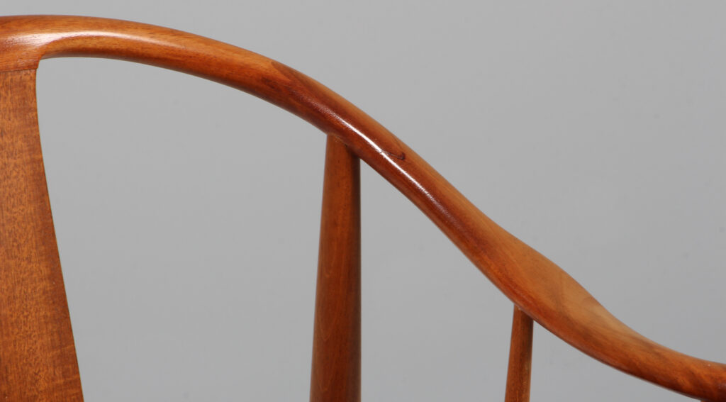 Hans J. Wegner Kina stol af mahogni, hynde af elegance anilin læder - Billede 6