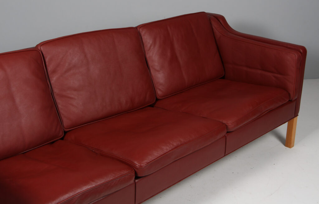 Børge Mogensen. Fritstående trepers. sofa, model 2213. Original betrukket - Billede 6
