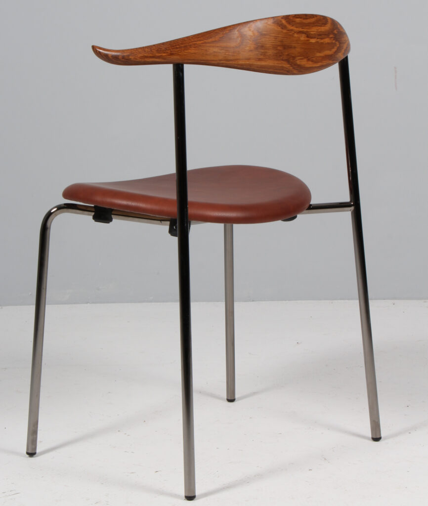 Hans J. Wegner armstol af røget eg og læder. Model CH88 - Billede 4